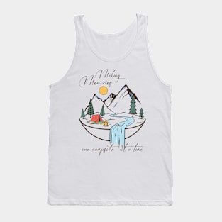 Making memories one campsite at a time Explore the Wild Camping Adventure Novelty Gift Tank Top